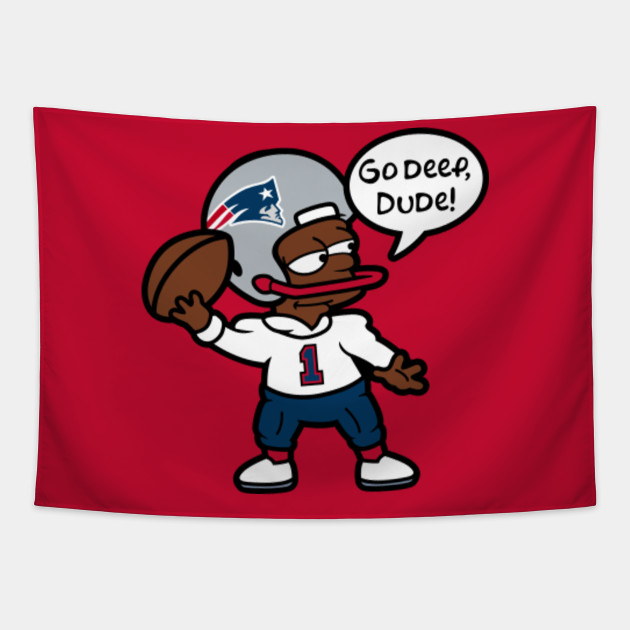 New England Patriots Bart Simpson Cam Newton Tapestry Teepublic