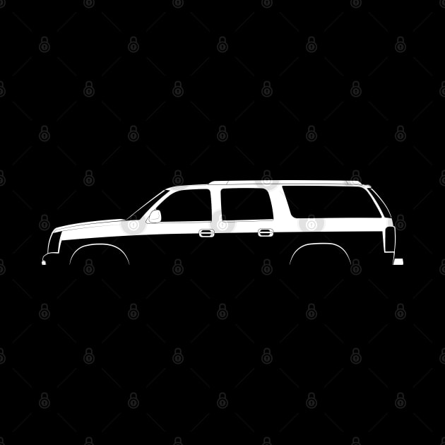 Cadillac Escalade ESV (2002) Silhouette by Car-Silhouettes