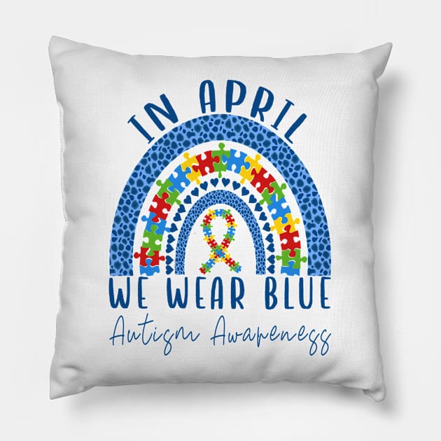 Autism Awareness Month Pillow by sk99