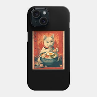 Propaganda for ramen, ramen cat, foodie gift, ramen lover, cat lover Phone Case