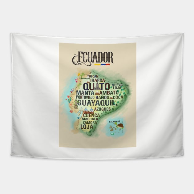 ECUADOR Tapestry by RebecaZum