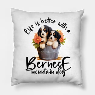 Bernese mountain dog Pillow