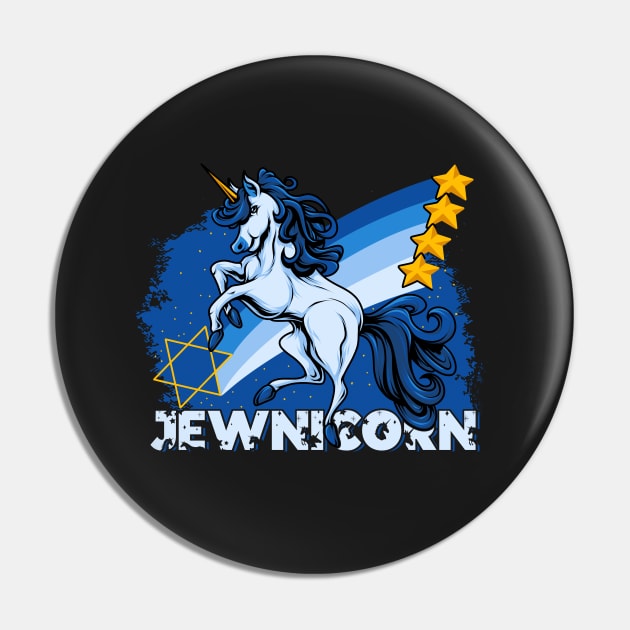 Jewnicorn - Jewish Unicorn Pin by BDAZ