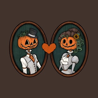 Pumpkin head couple T-Shirt