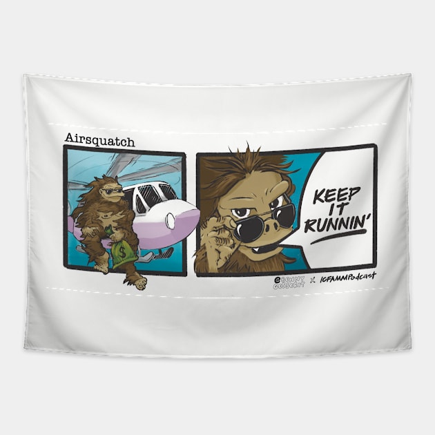 AIRSQUATCH Tapestry by ICFAMMPOD: THE TEEPUBLIC STORE 