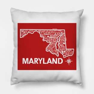 Maryland Map Pillow