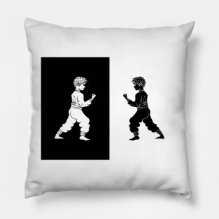 child practicing martial arts Pillow