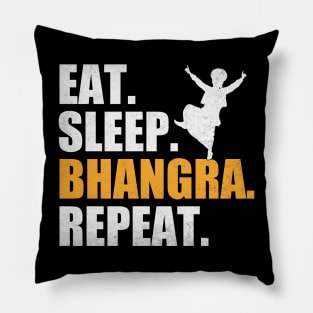 Eat Sleep Bhangra Repeat Funny Dancing Punjabi Pillow