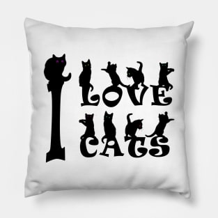 I Love Cats #1 Pillow