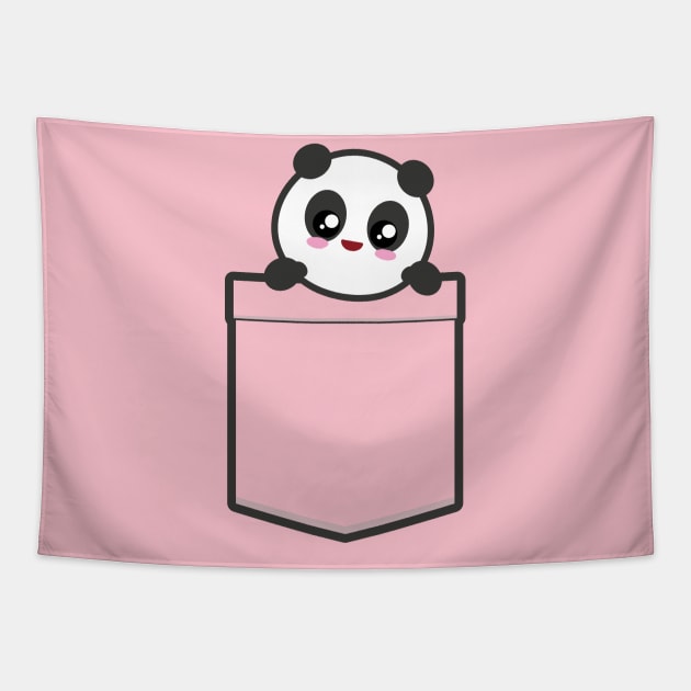 Pocket Kawaii Panda Tapestry by Food in a Can