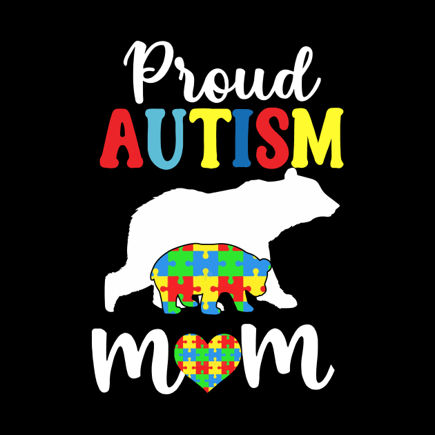 Proud Autism Mom Puzzle Autism Awareness Mothers Gift by CesarHerrera