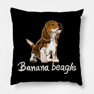 banana beagle Pillow