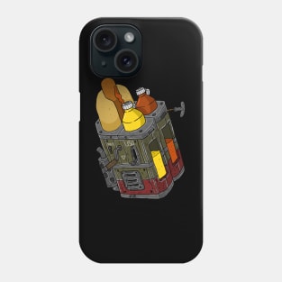 dieselpunk army hot dog with mustard and ketchup Phone Case