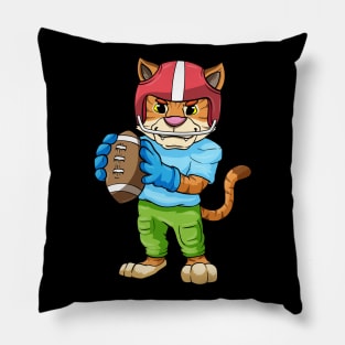 Lion as Footballer with Football and Helmet Pillow