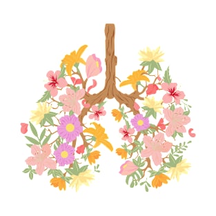 Flower Lungs - Blooming Lungs from Flowers - Keep Our Air Clean T-Shirt