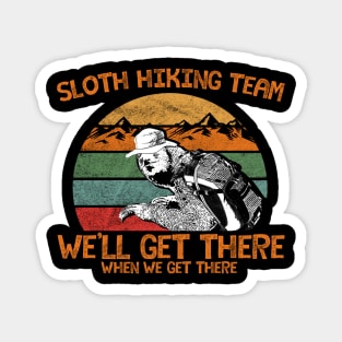 Sloth Hiking Team Magnet