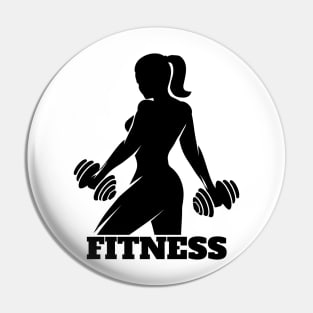 Fitness Woman Emblem Pin