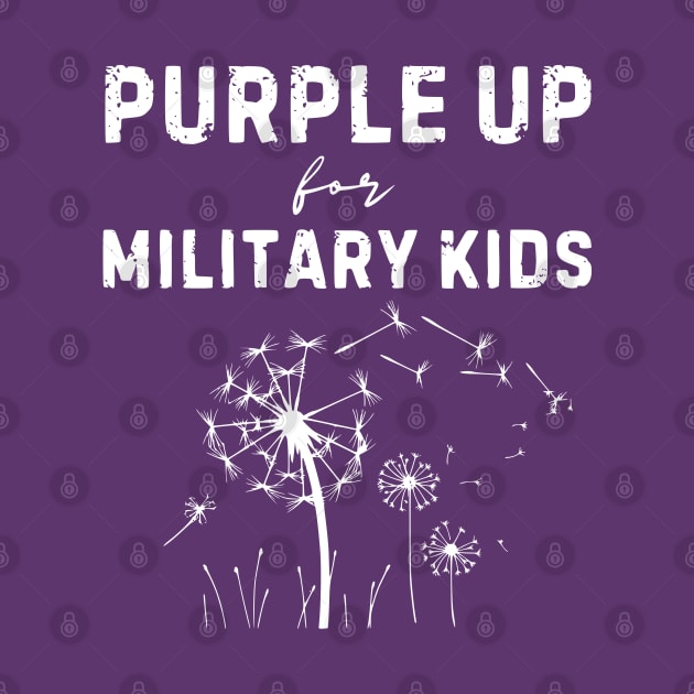 Purple Up for Military Kids - Month of the Military Child by Shopinno Shirts