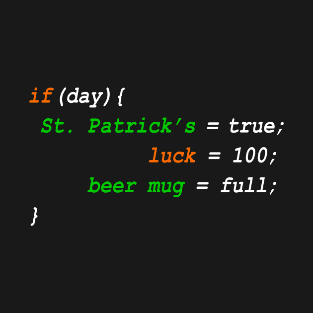 Saint Patrick's Day - Irish Coding Beer by Ferrazi