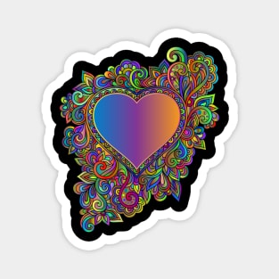 Heart Love Flourish Decorative Decoration Magnet