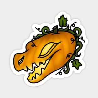 Spooky Pumpkin Dinosaur Magnet