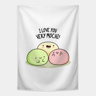 I Love You So Mochi Cute Mochi Pun Tapestry