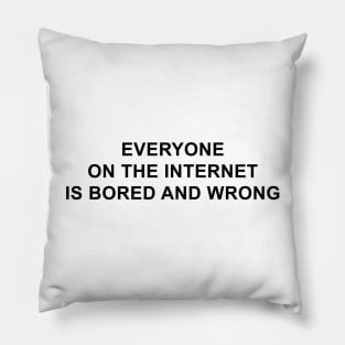 Everyone on the Internet is Bored and Wrong Pillow