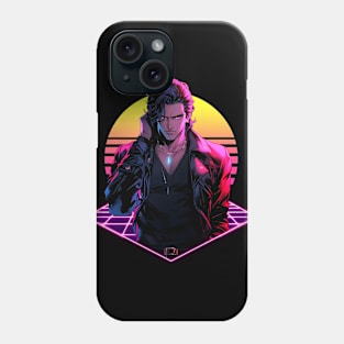 Retro Wave 80s Anime Man – Anime Shirt Phone Case