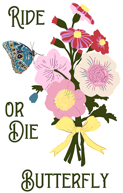 Ride or Die Butterfly Kids T-Shirt by Annelie