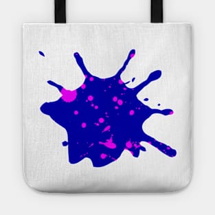 Midnight Blue and Neon Pink Paint Splatter Tote