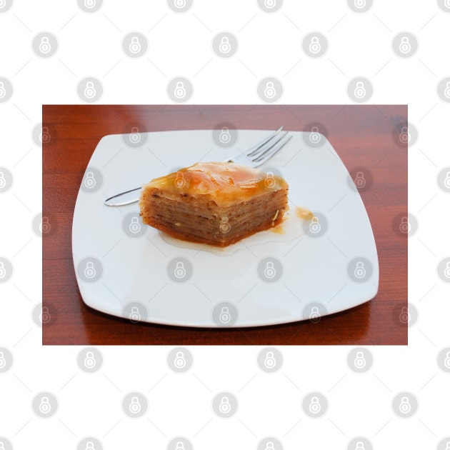 Baklava on White Plate by jojobob