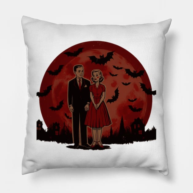 Crimson Eclipse Love Pillow by OldSchoolRetro