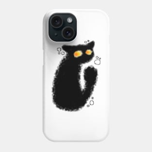 Bubbly Curious Cat MS paint Phone Case