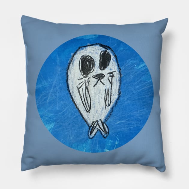 Sad Seal Pillow by Drafted Offroad