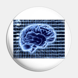 Brain activity, artwork (F006/4626) Pin