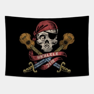 Ukulele Jim Pirate Tapestry