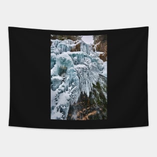 Frozen waterfall in the winter Tapestry