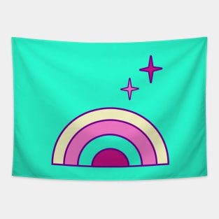 color pop rainbow Tapestry