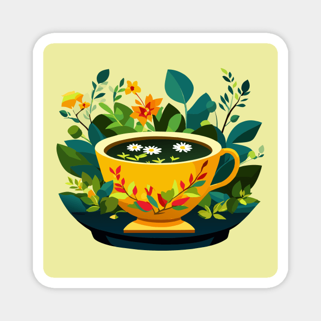 cup of flowers Magnet by Lilbangdesigns