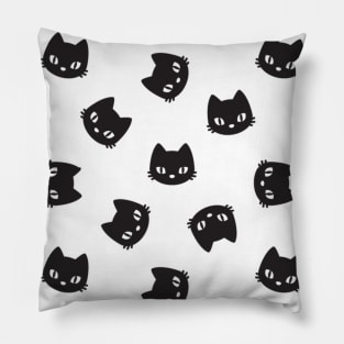 Pattern black cute cats lover Pillow