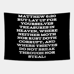 Matthew 6:20 Bible Verse King James Version Tapestry