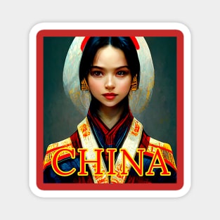 China Girl Anime Cute Princess Magnet