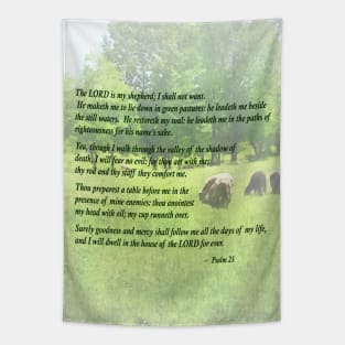 Inspirational - Psalm 23 The Lord Is My Shepherd Tapestry