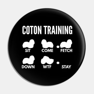 Coton Training Coton de Tulear Tricks Pin