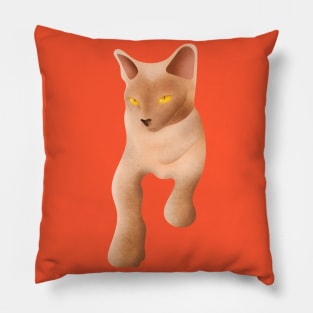 lilac burmese cat with yellow eyes Pillow