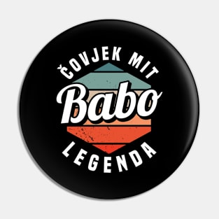 Babo Bosnia Father Bosnian Dad Balkan Bosna Pin