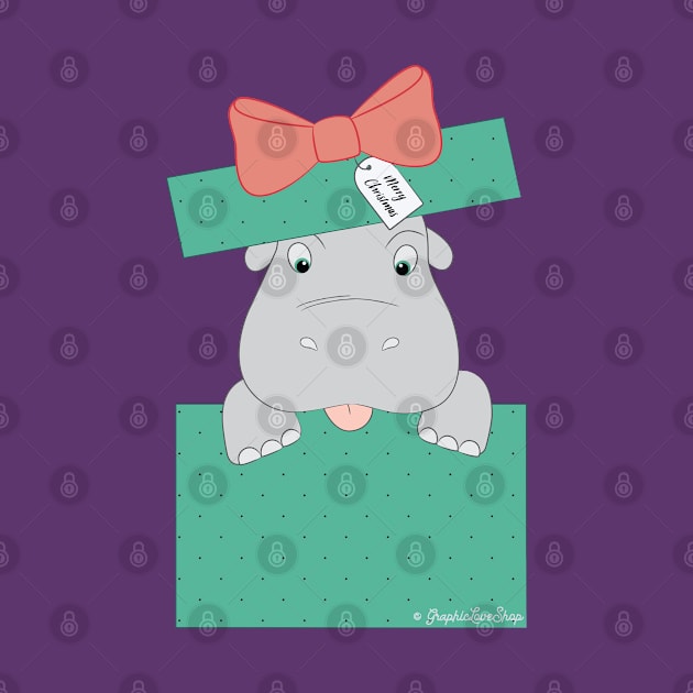 I Want a Hippopotamus for Christmas, Pastel © GraphicLoveShop by GraphicLoveShop