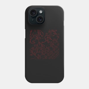 Paleolithic Bear, Horse and others Red version Phone Case