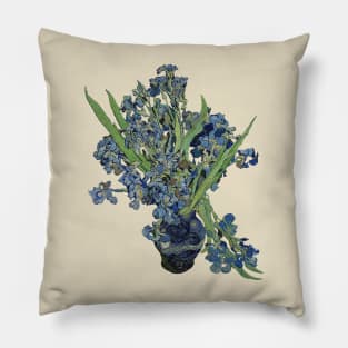 Van Gogh Iris and Starry Night Mash Up Pillow