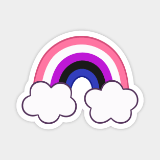 Genderfluid rainbow Magnet